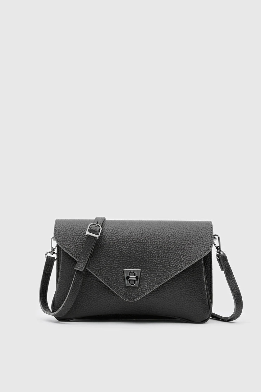 Lana Deri El ve Omuz Çantası Siyah