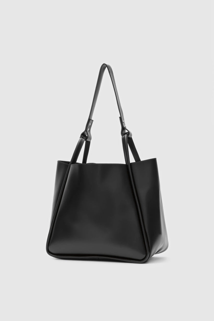 Estiva Suni Deri El ve Omuz Çantası Siyah