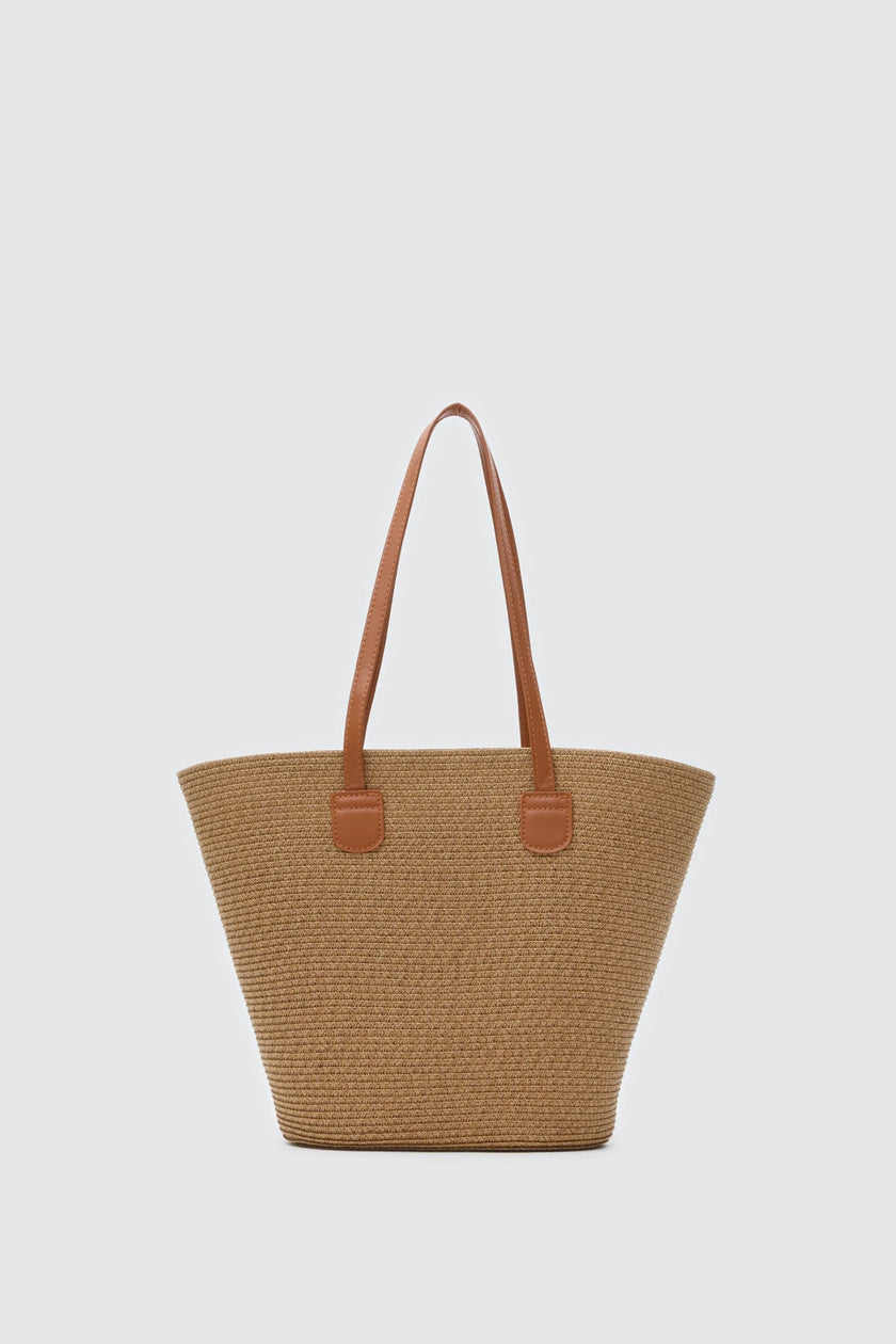 Orvella Hasır Çanta Vizon