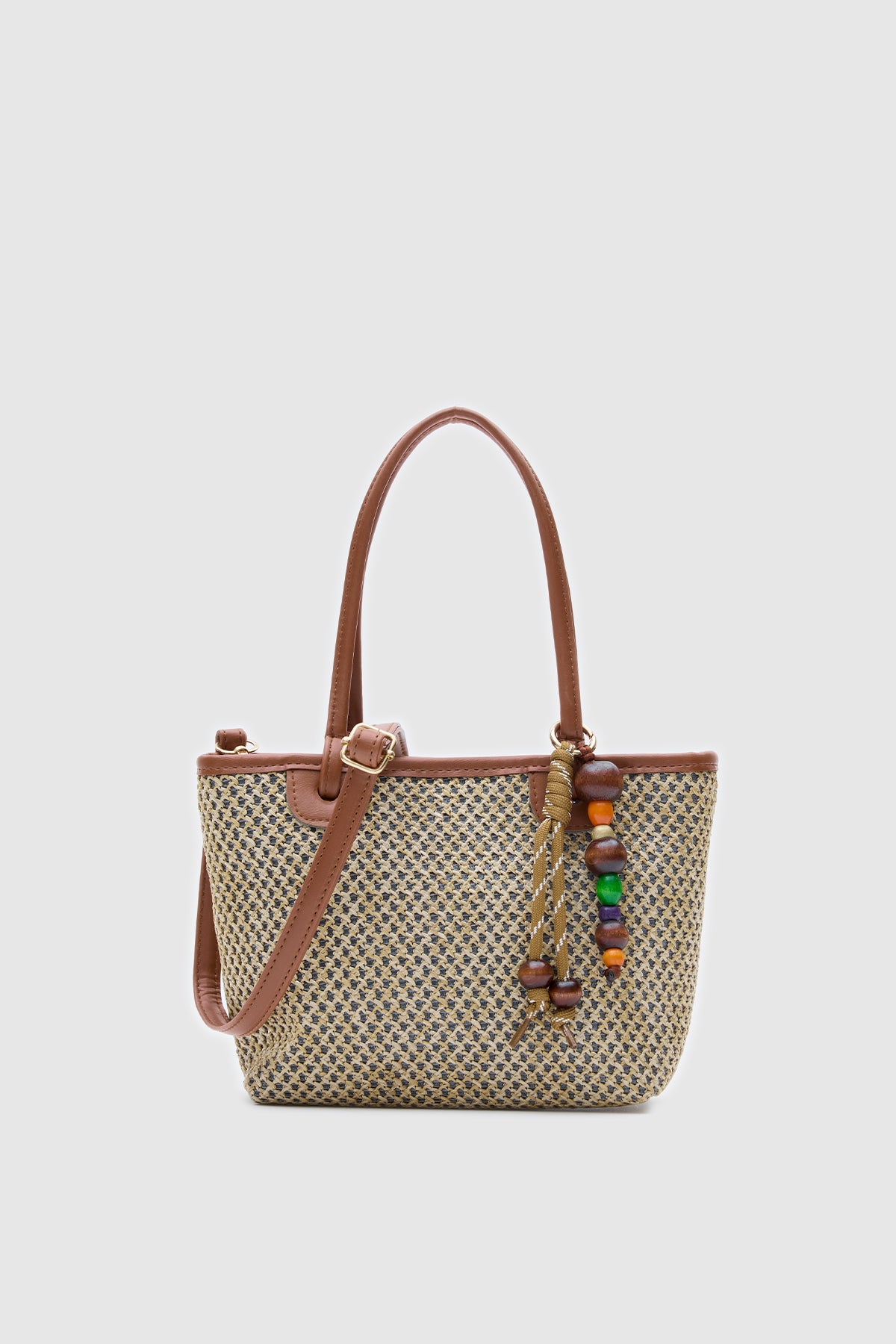 Orchid Hasır El ve Omuz Çantası Taba