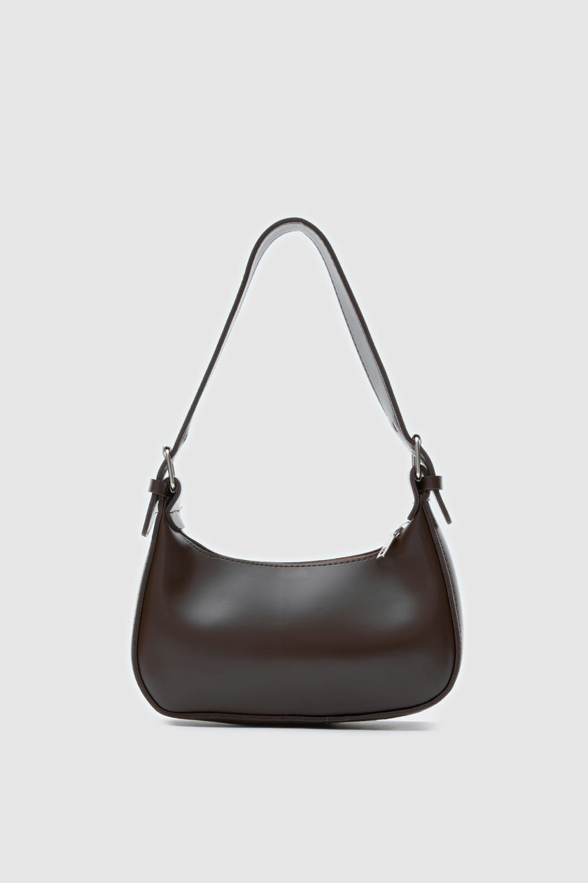 Rivo Oval Baget Çanta Acı Kahve