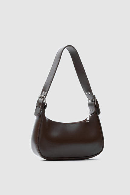 Rivo Oval Baget Çanta Acı Kahve