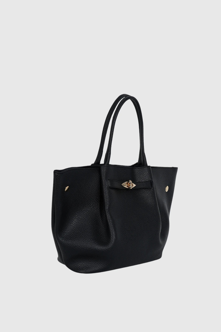 Venezia - Deri El ve Omuz Çantası Siyah