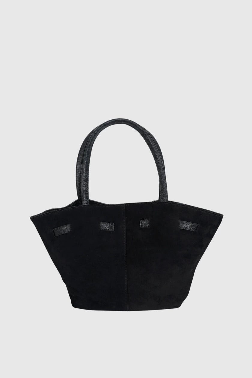 Marcela - Deri Süet El ve Omuz Çantası Siyah