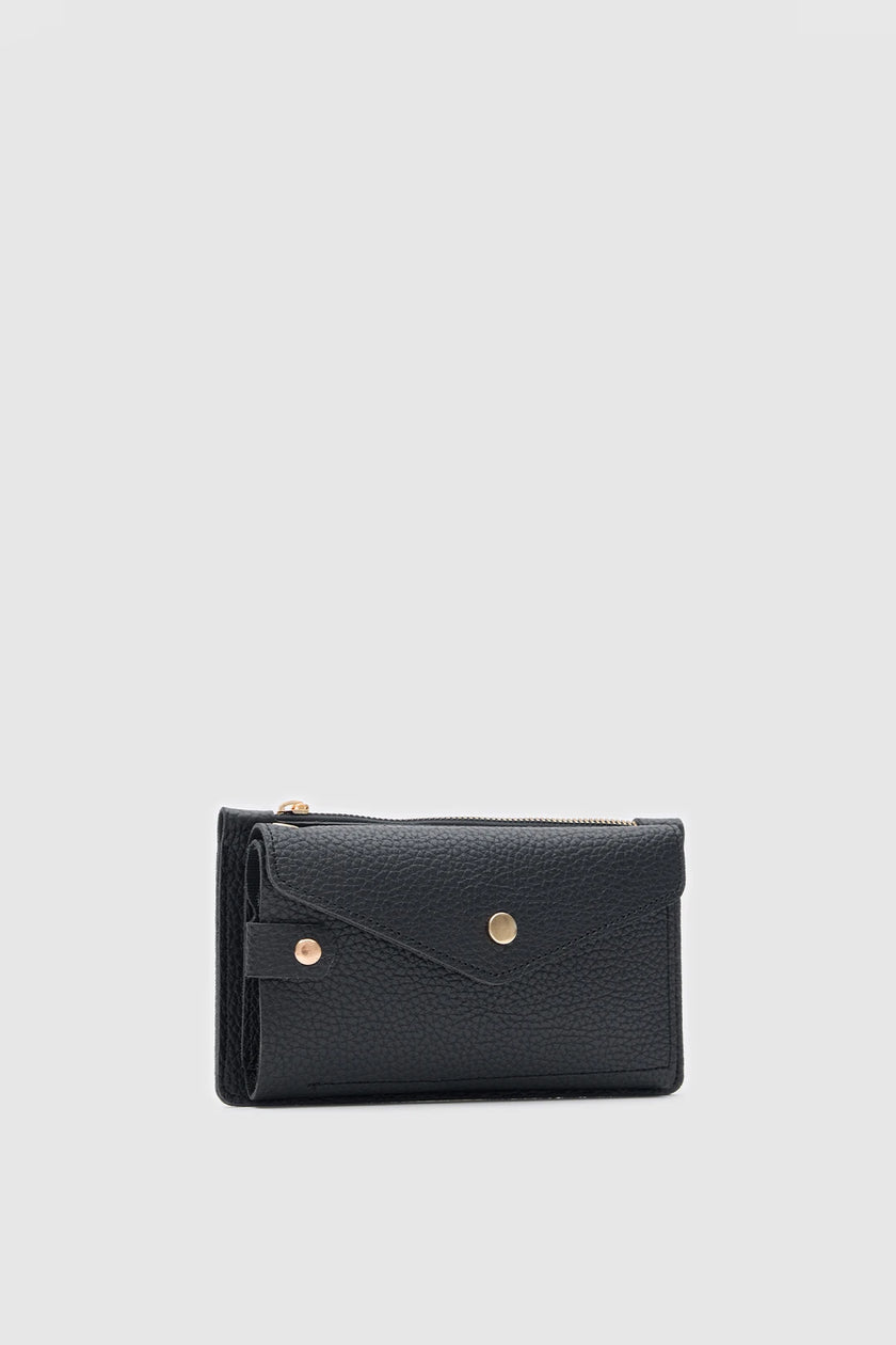 Peggy Suni Deri Cüzdan Siyah