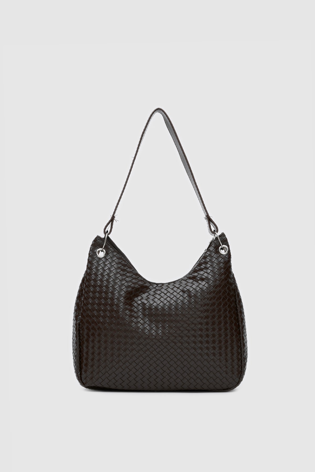 Nervo Örgülü Omuz Çantası Acı Kahve