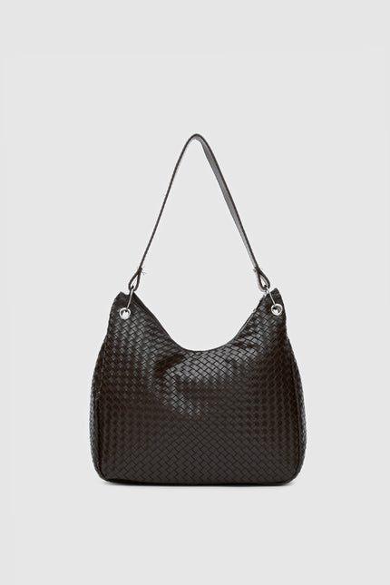 Nervo Örgülü Omuz Çantası Acı Kahve