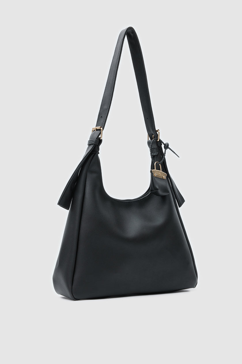 Vilma Charmlı Salaş Omuz Çantası Siyah
