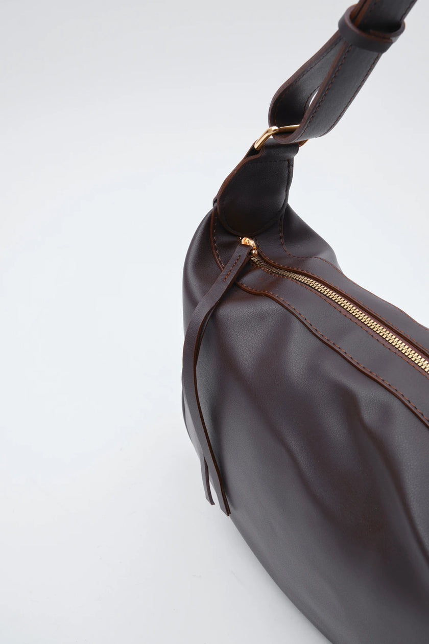 Bust Omuz Çantası Kahve