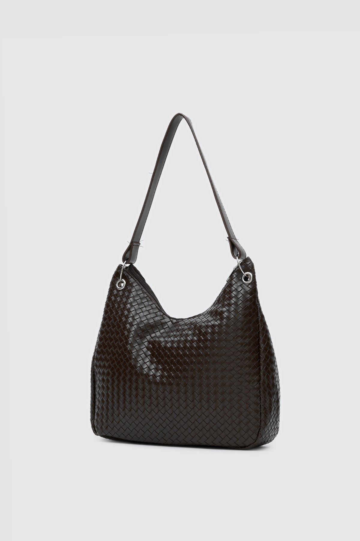 Nervo Örgülü Omuz Çantası Acı Kahve