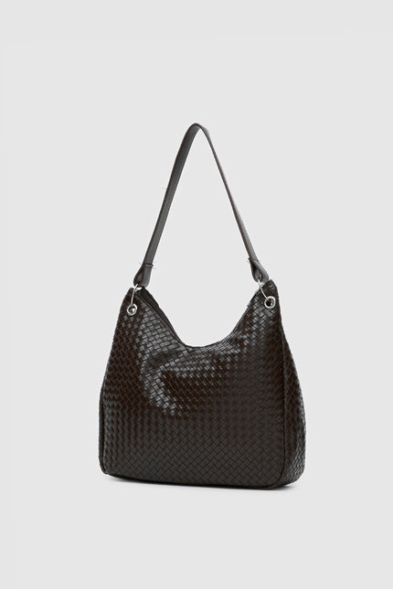 Nervo Örgülü Omuz Çantası Acı Kahve