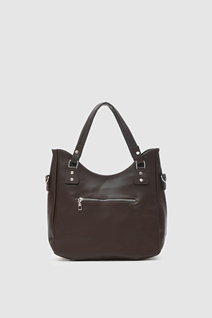 Zyra El ve Omuz Çantası Kahverengi