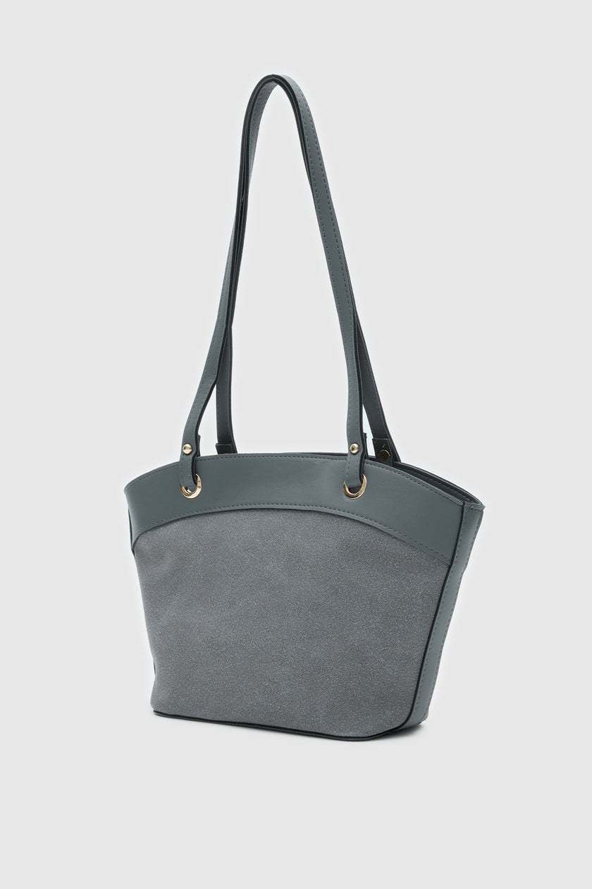 Avilo Süet Omuz ve El Çantası Gri