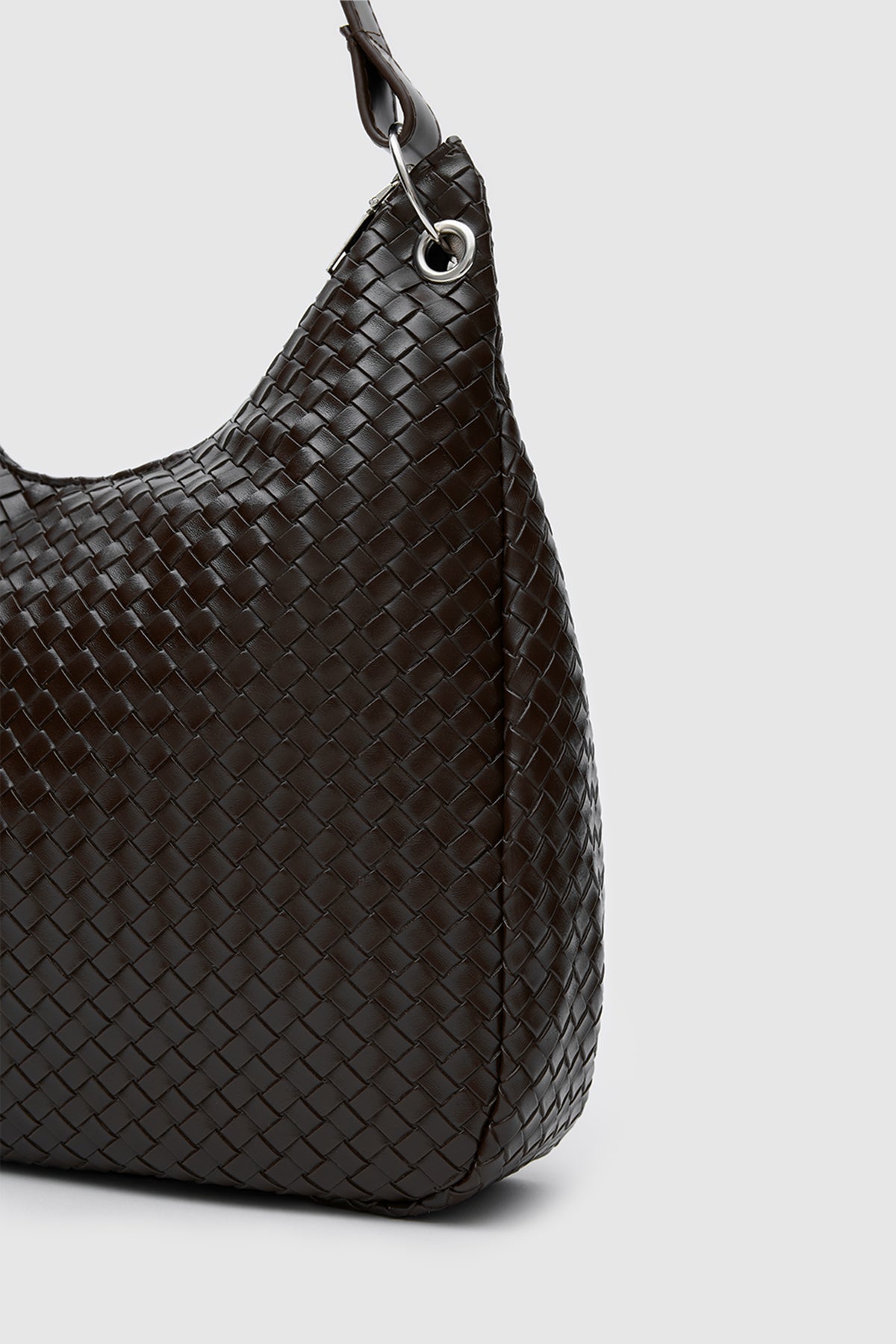 Nervo Örgülü Omuz Çantası Acı Kahve