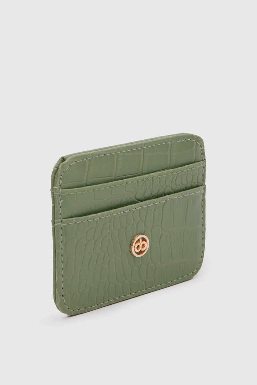 Rumo Suni Deri Kartlık Mint Yeşil