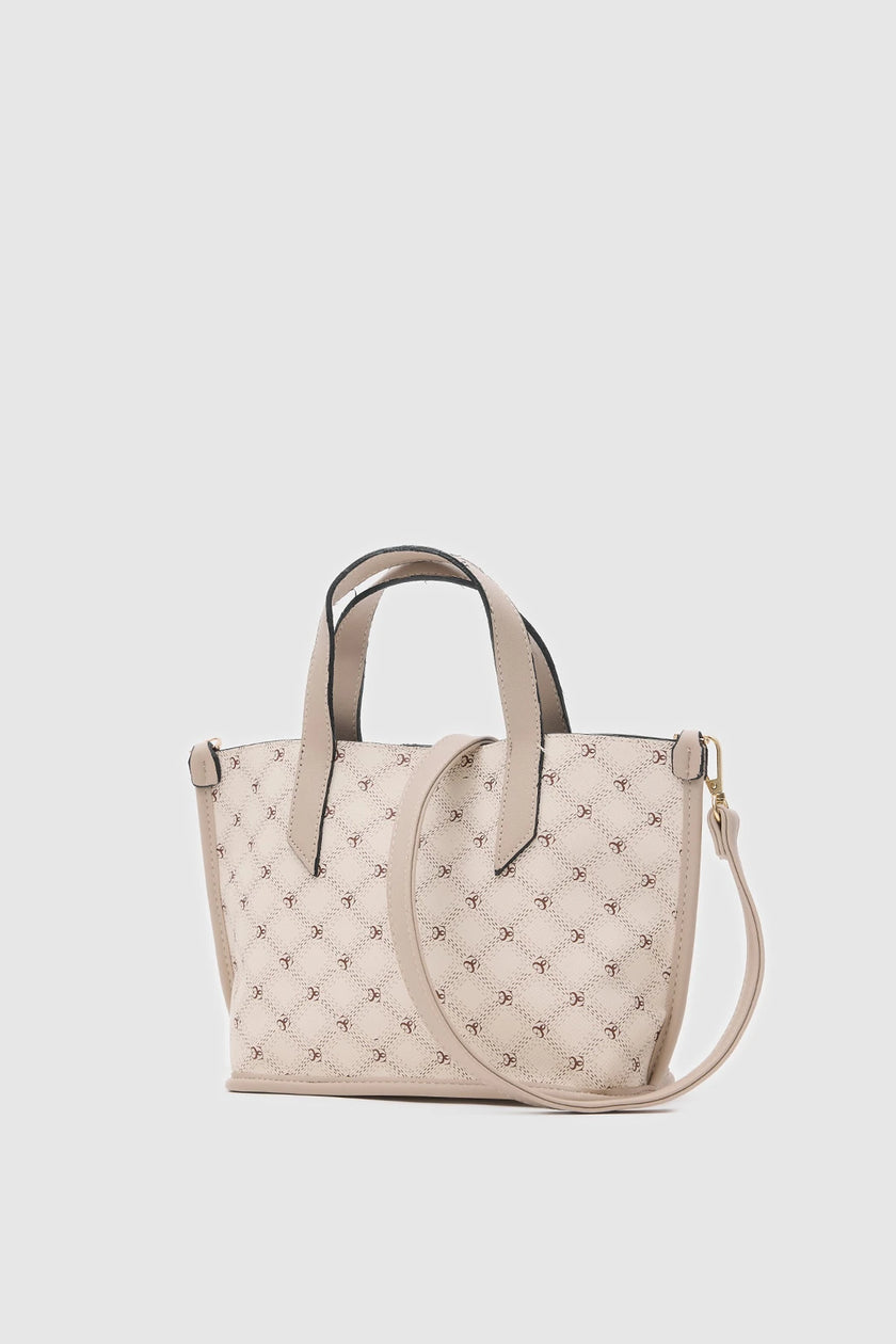 Oregon Jakralı El ve Omuz Çantası Krem