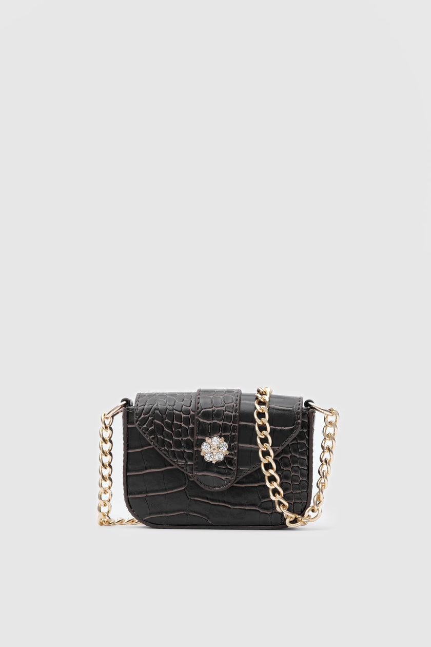 Rummel Zincirli Mini Çanta - Kahverengi