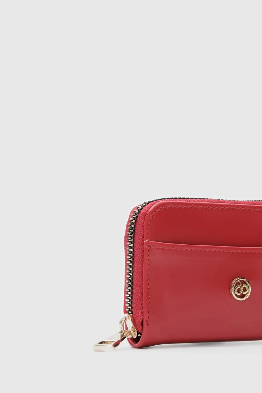 Mika Mat Detay Bozukparalık Cüzdan Kırmızı