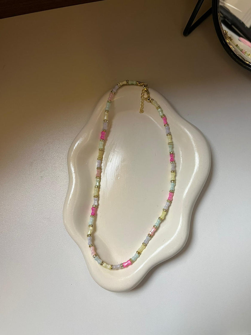 Vip Taşlı Sedef Kemik Bohem Kolye