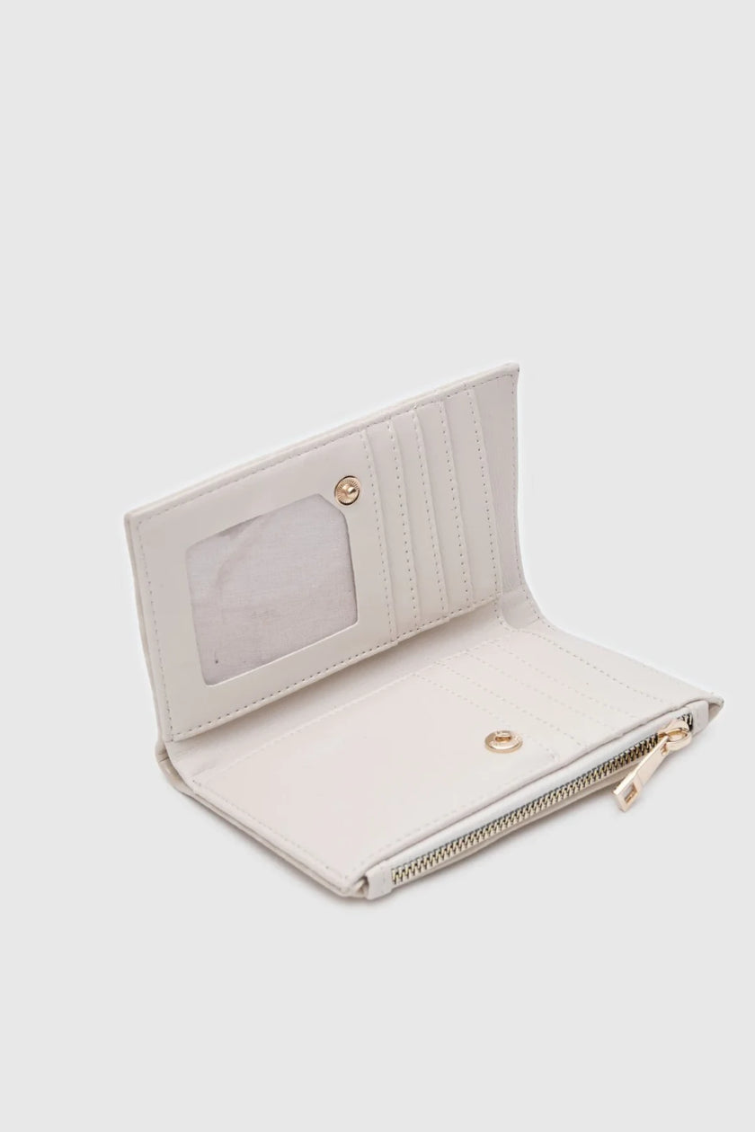 Ellora Kroko Desen Cüzdan Krem