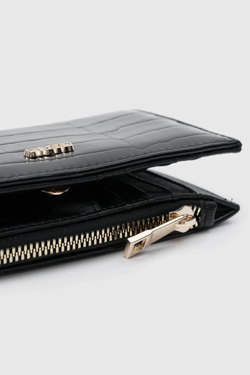 Ellora Kroko Desen Cüzdan Siyah