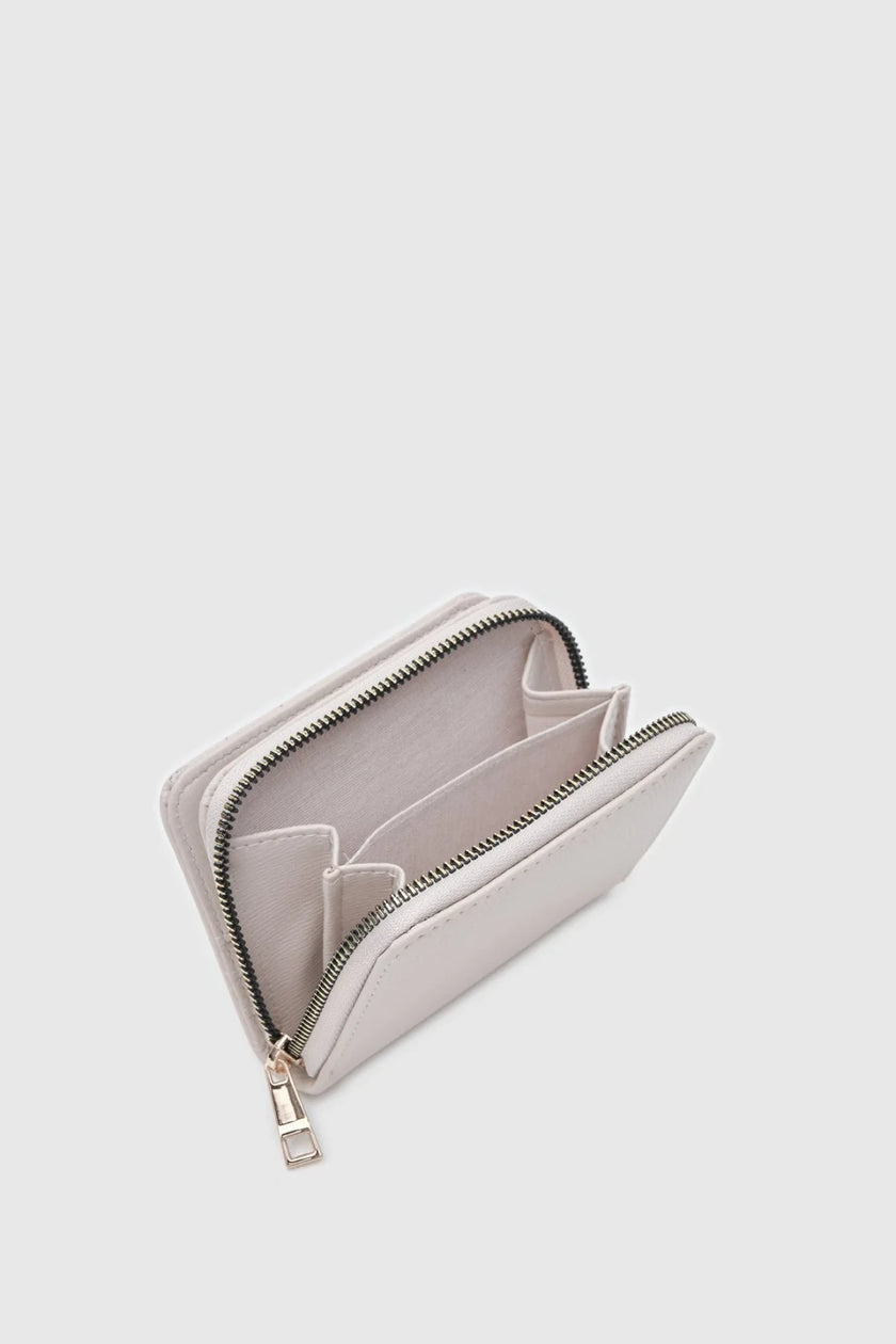 Tedy Damalı Cüzdan  - Krem