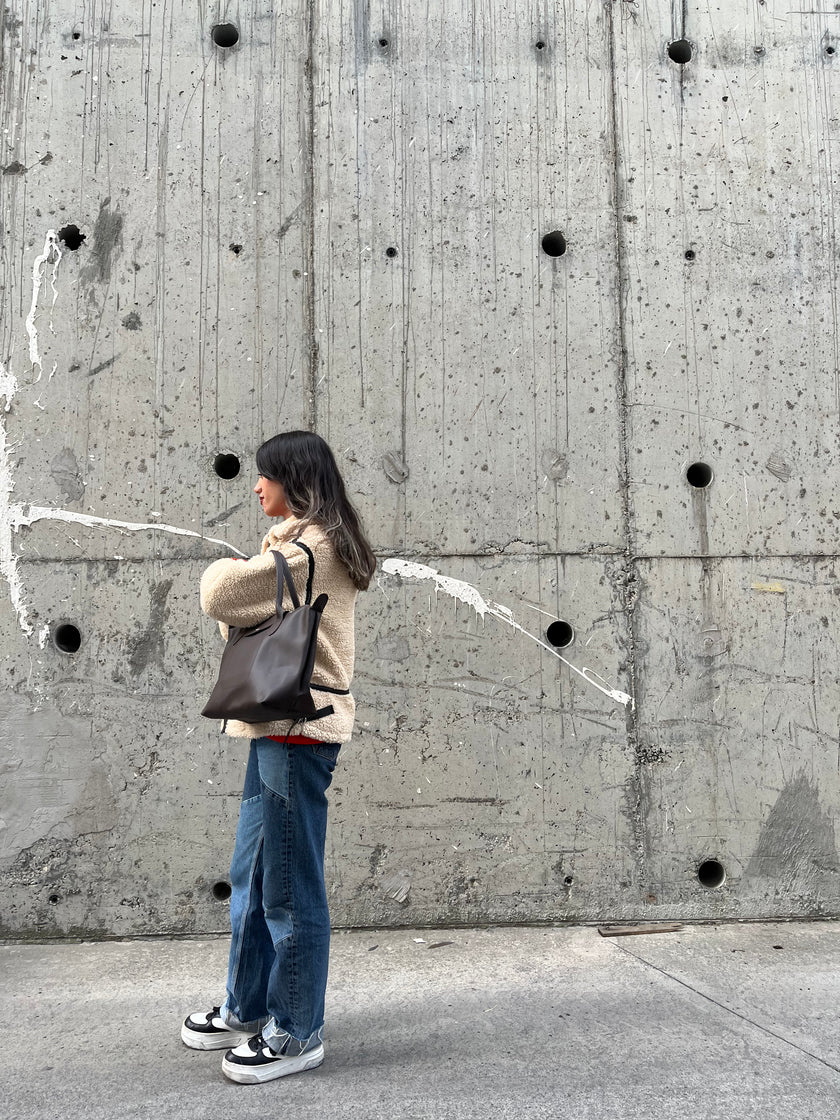 Frenk El ve Omuz Çantası - Kahverengi