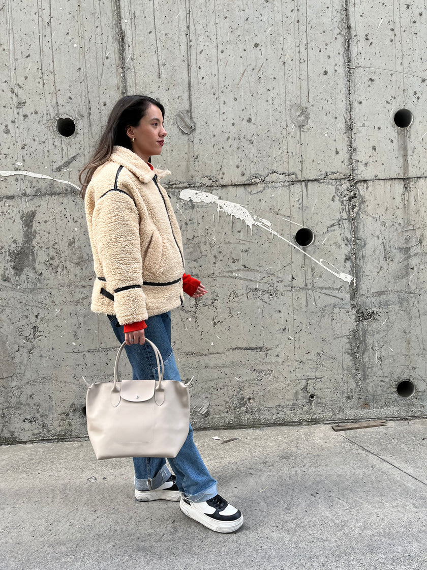 Frenk El ve Omuz Çantası - Krem