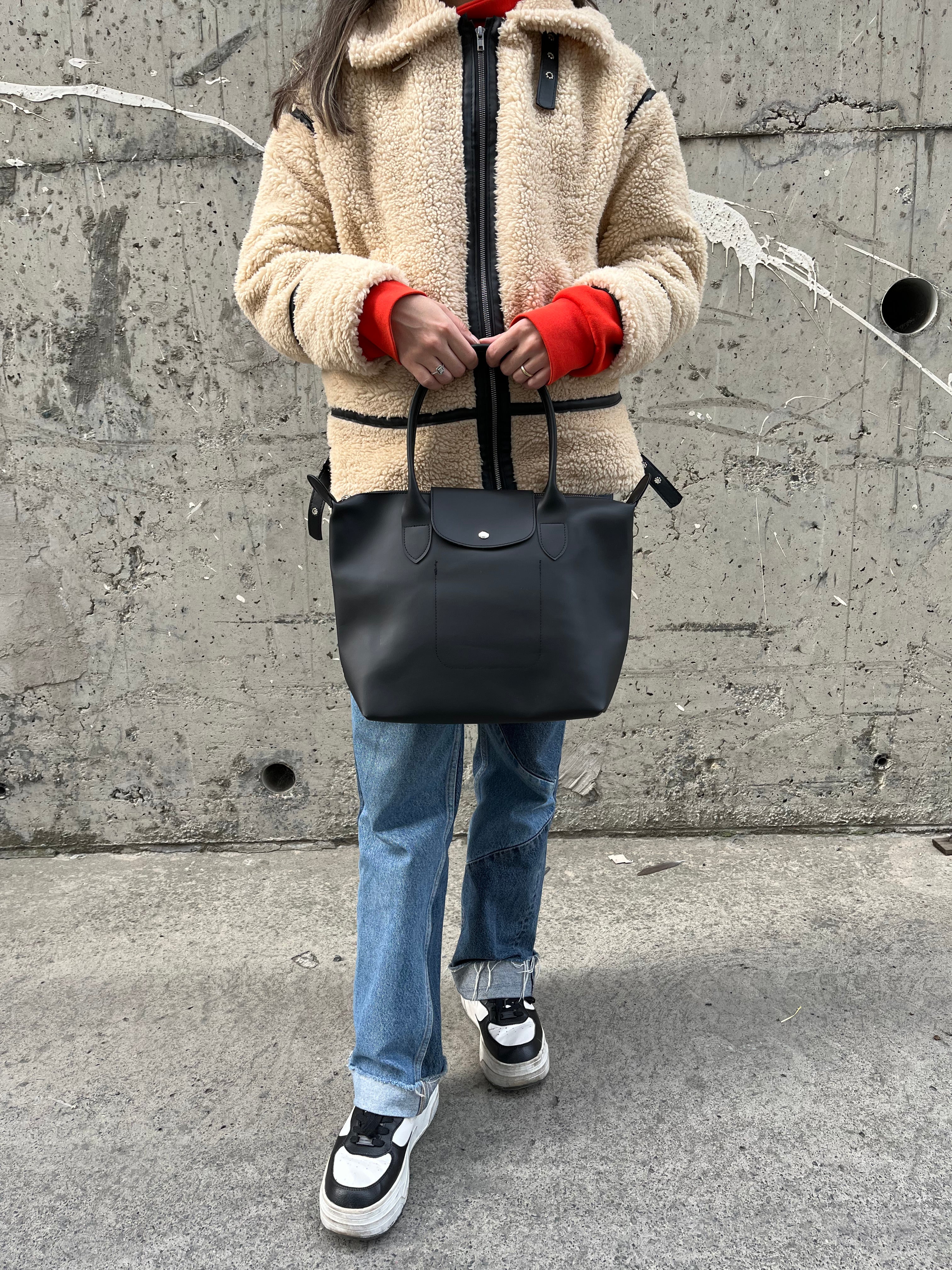 Frenk El ve Omuz Çantası - Siyah