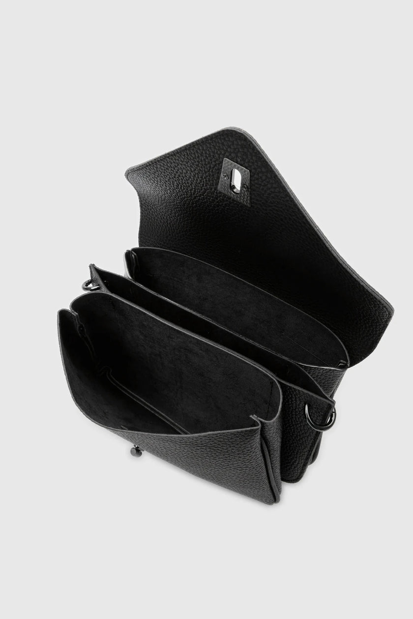 Lana Deri El ve Omuz Çantası Siyah