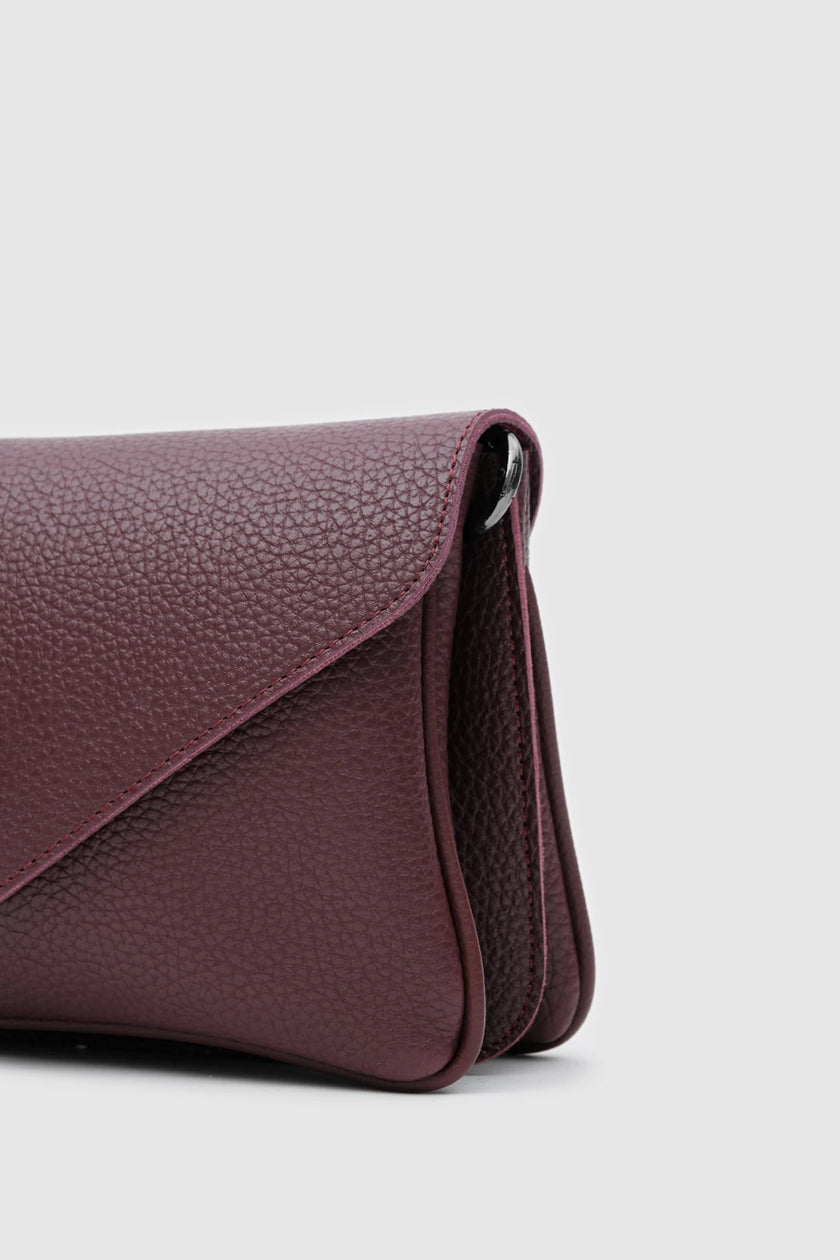 Lana Deri El ve Omuz Çantası Bordo