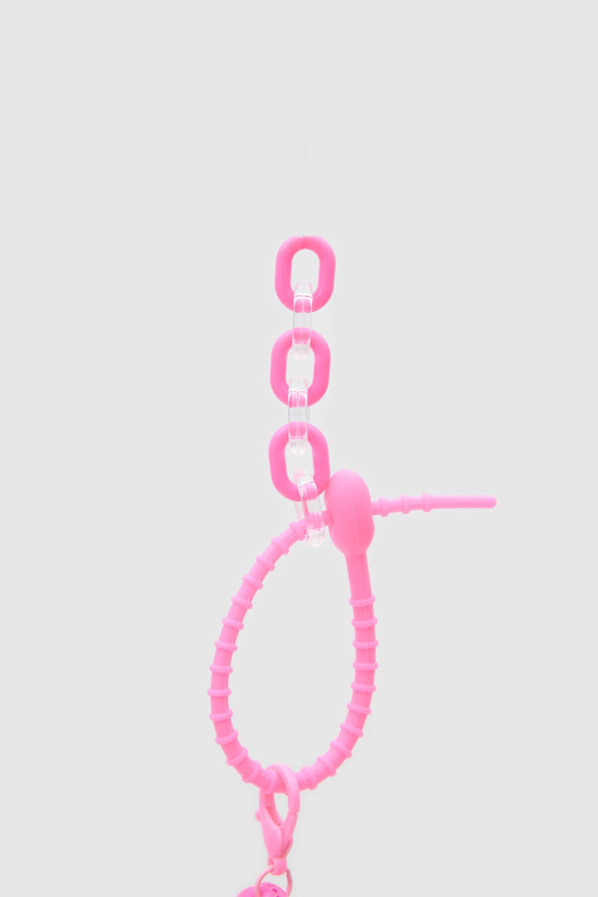 Papatya Figürlü Charm ve Anahtarlık Pembe