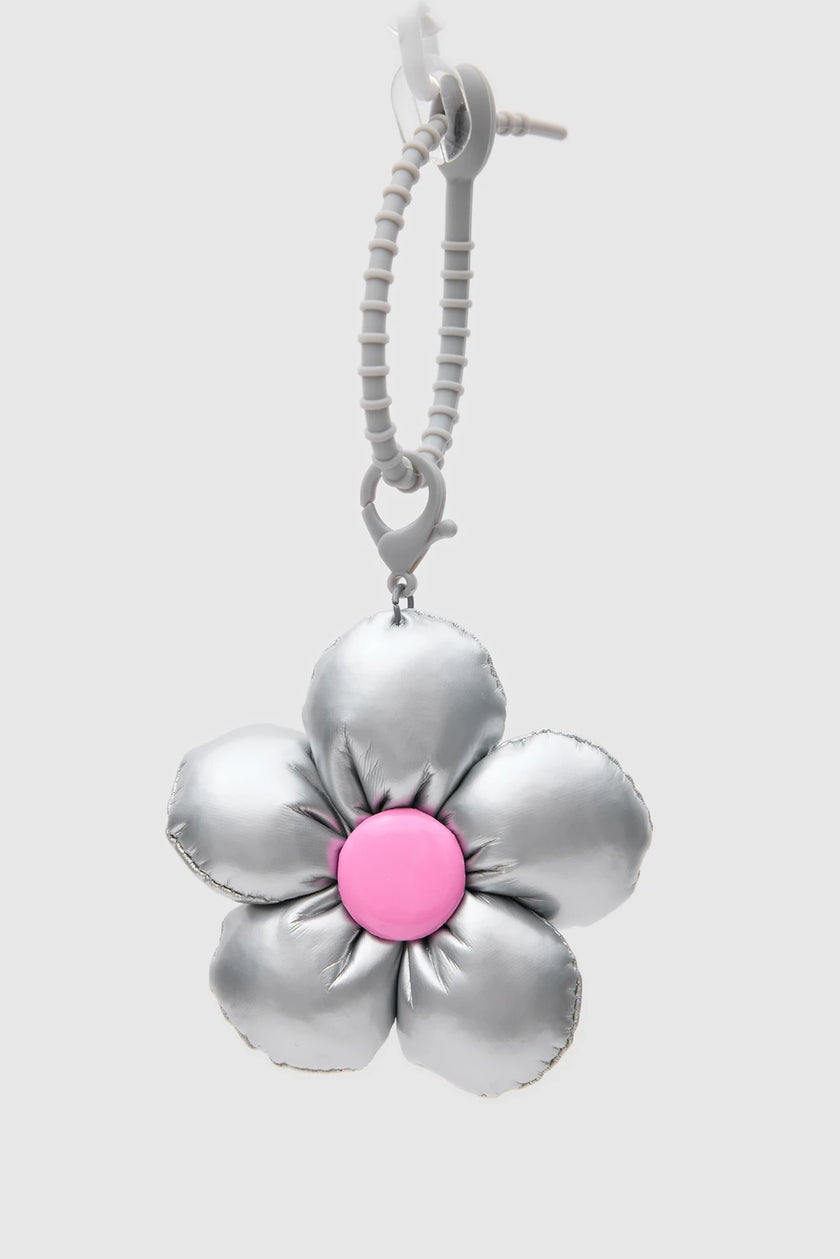Papatya Figürlü Charm ve Anahtarlık Gri