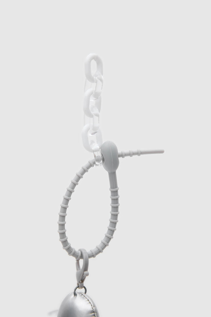 Papatya Figürlü Charm ve Anahtarlık Gri