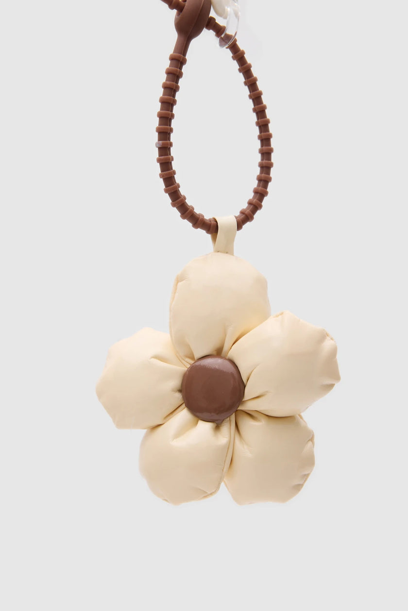 Papatya Figürlü Charm ve Anahtarlık Krem