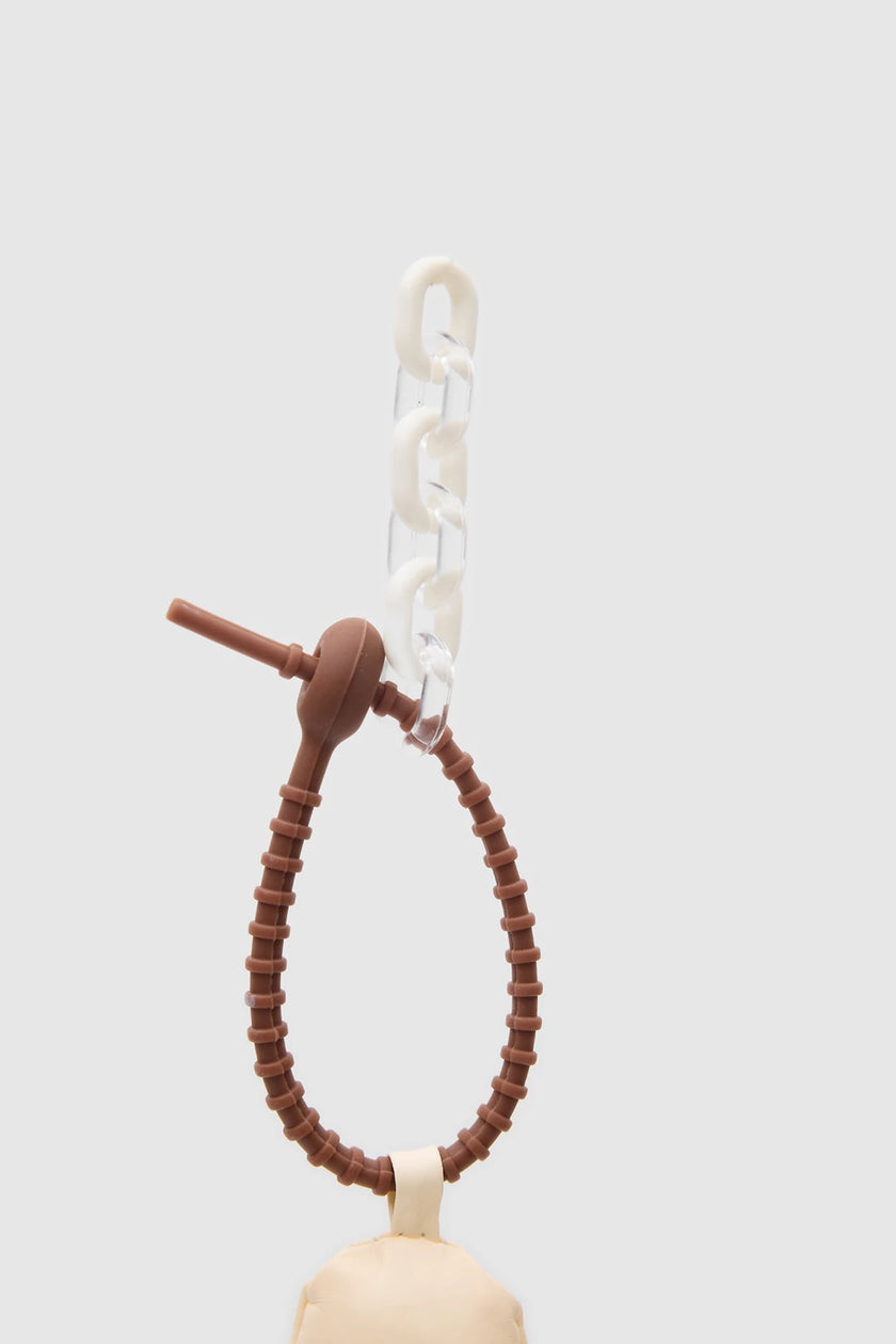 Papatya Figürlü Charm ve Anahtarlık Krem