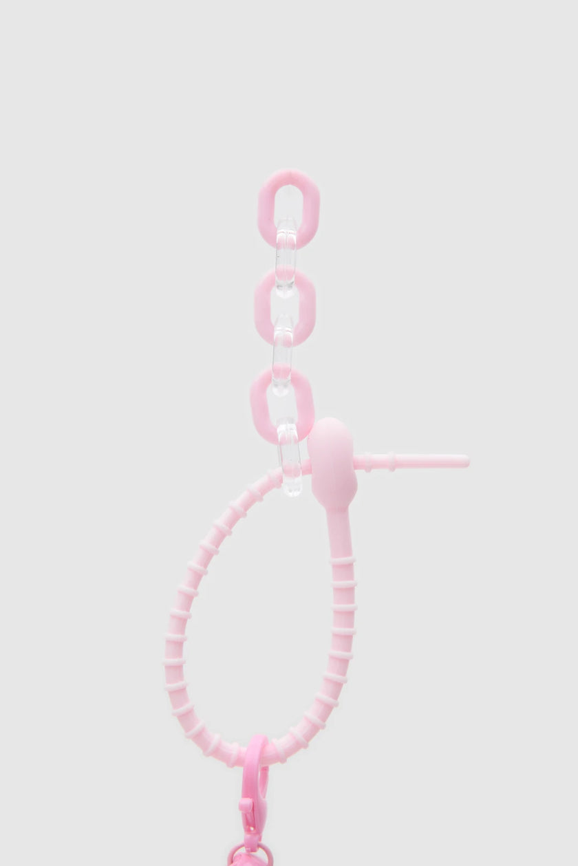 Papatya Figürlü Charm ve Anahtarlık Pembe