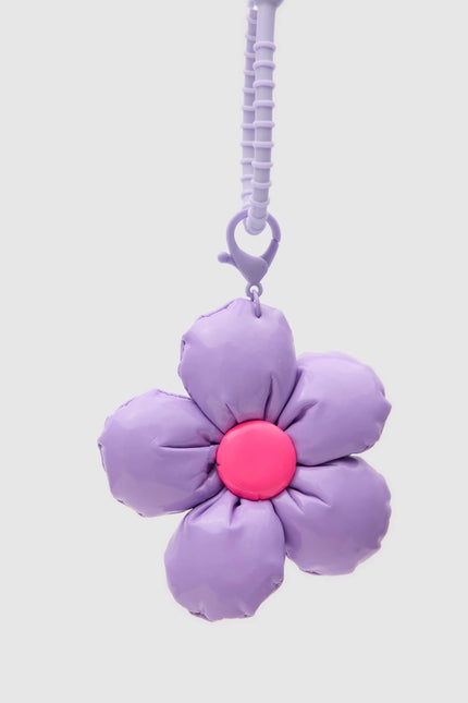 Papatya Figürlü Charm ve Anahtarlık Mor