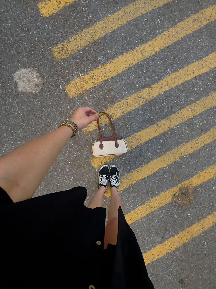 Sunny Hasır Baget Çanta - Taba