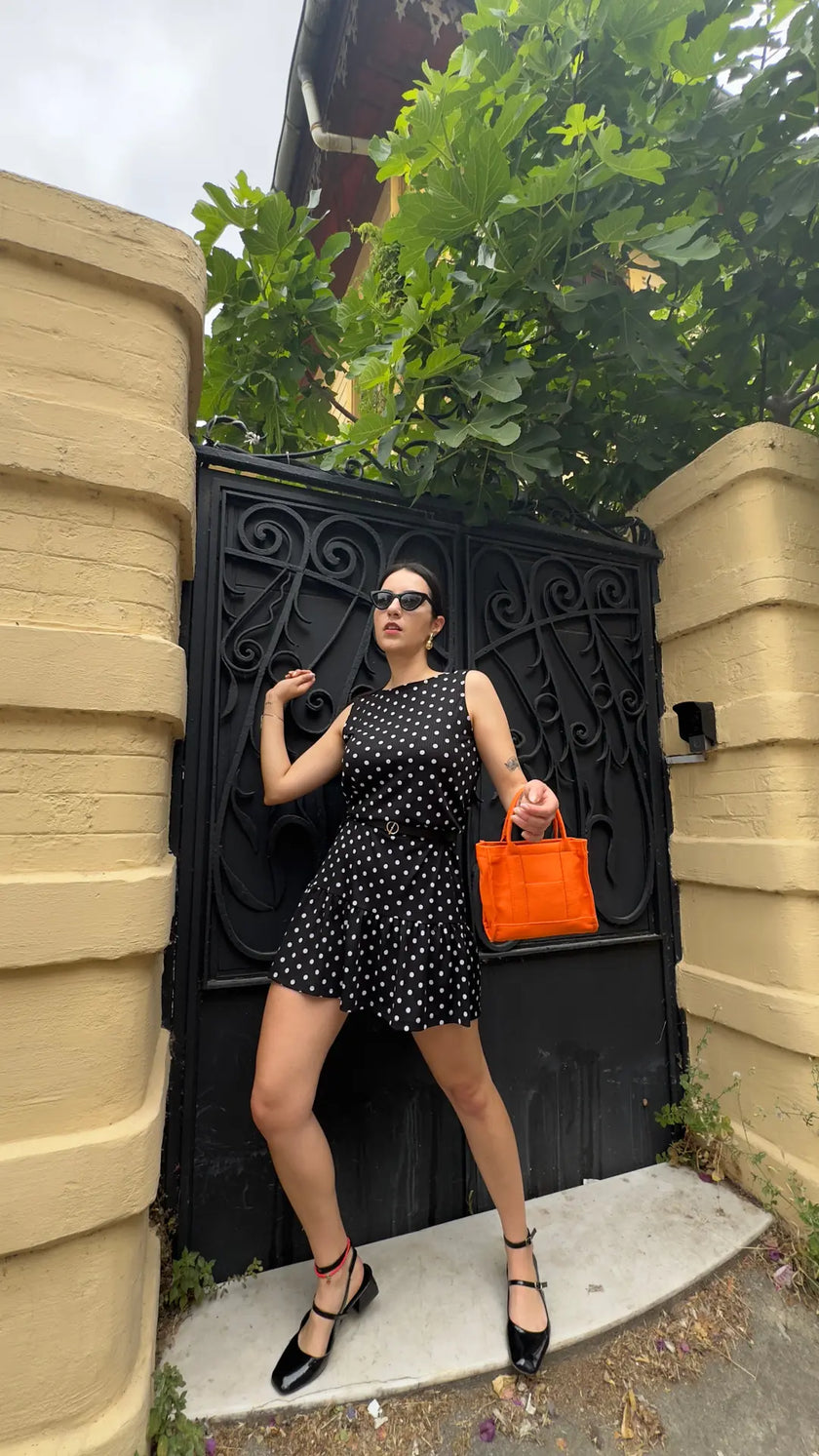 Torino Kanvas Baget Çanta Turuncu