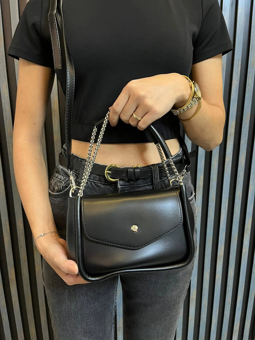 Nesta El ve Çapraz Çanta Siyah