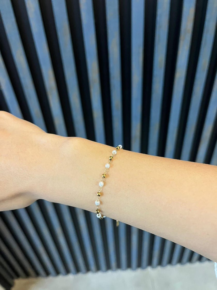 Çelik Mini İncili Bileklik