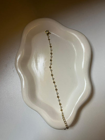 Çelik Mini İncili Bileklik