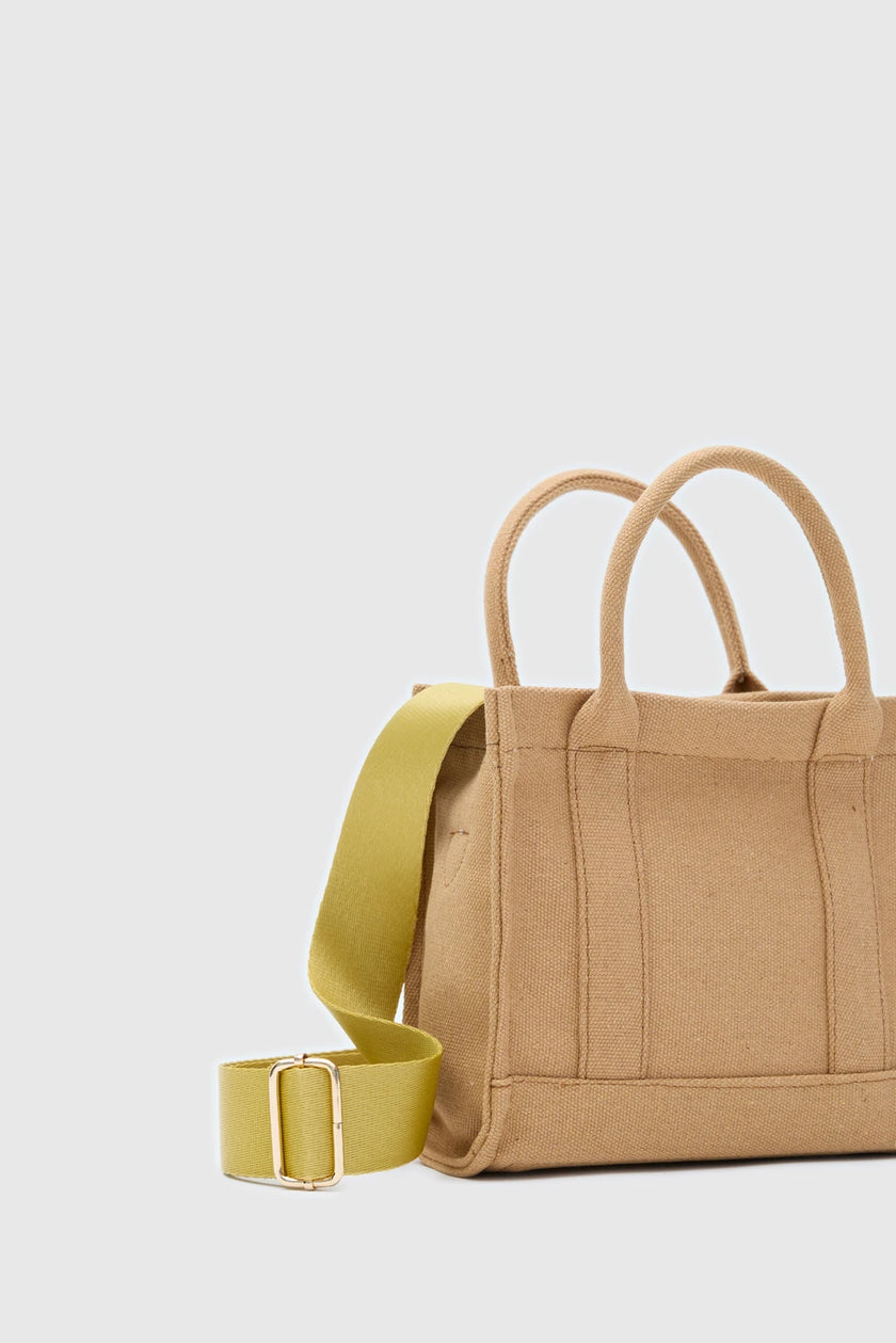 Torino Kanvas Baget Çanta  - Hardal sarısı