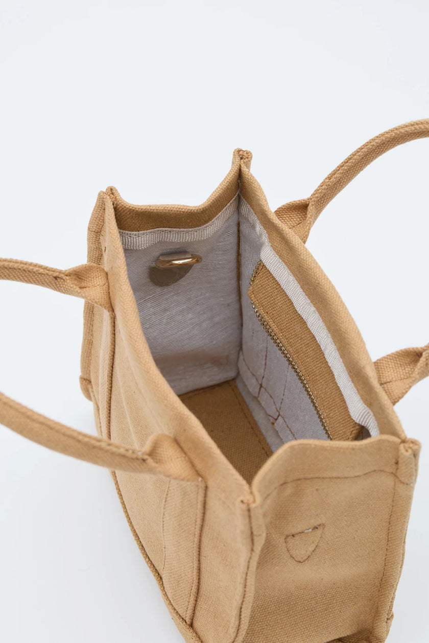 Torino Kanvas Baget Çanta  - Hardal sarısı