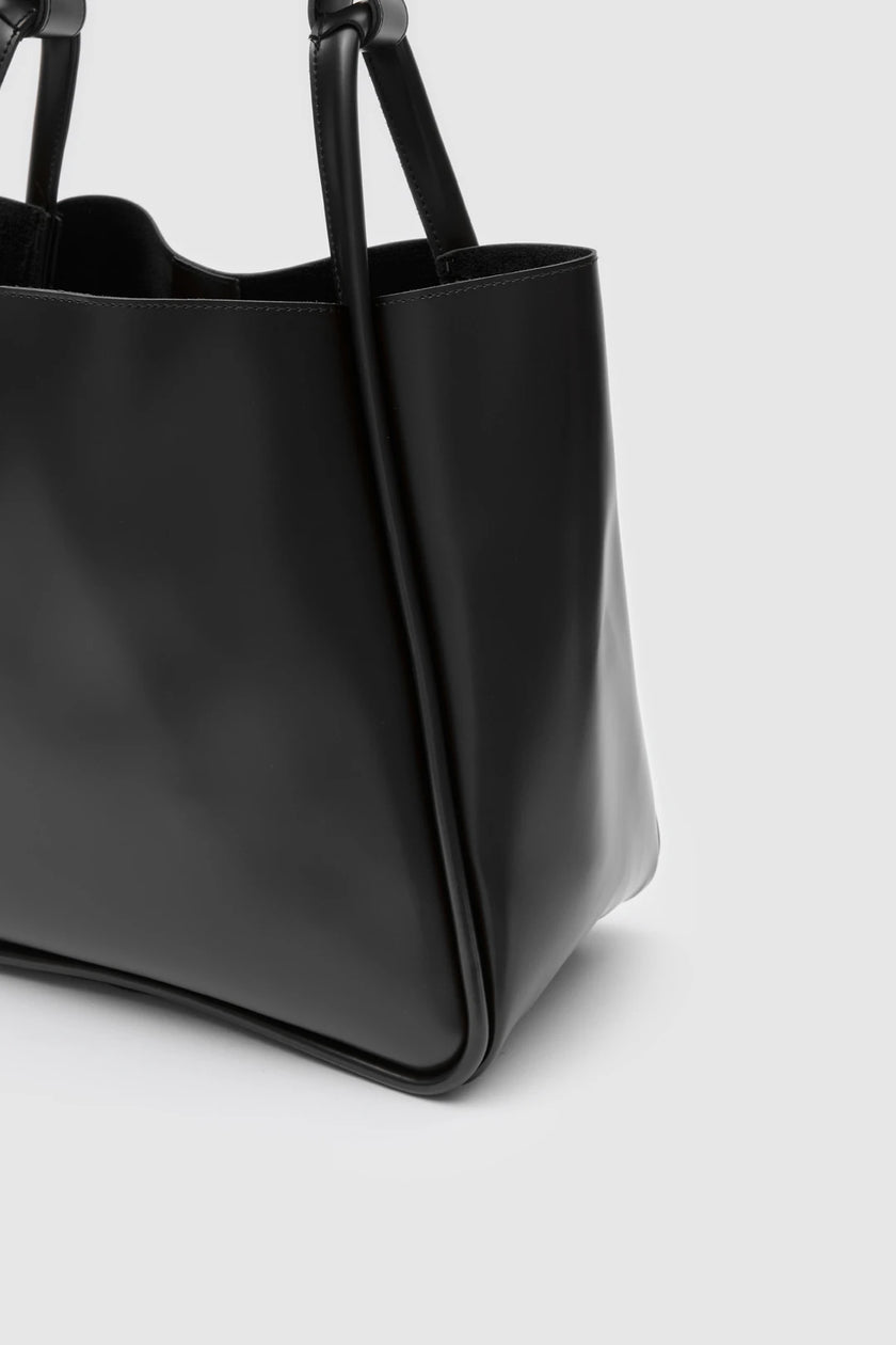 Estiva Suni Deri El ve Omuz Çantası Siyah