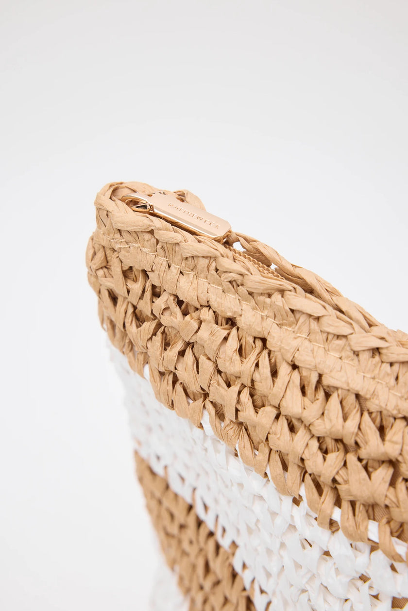 Libra Hasır El ve Omuz Çantası Vizon