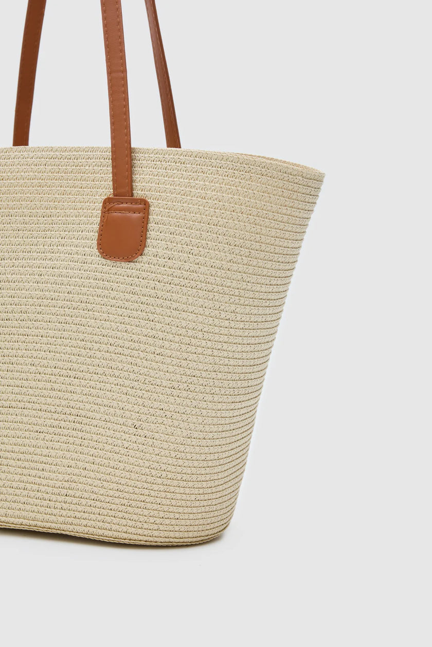 Orvella Hasır Çanta Krem