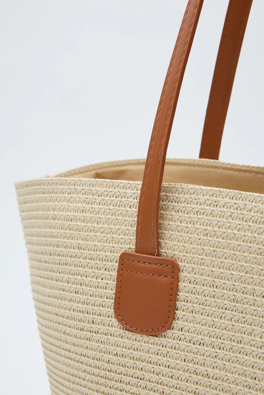 Orvella Hasır Çanta Krem