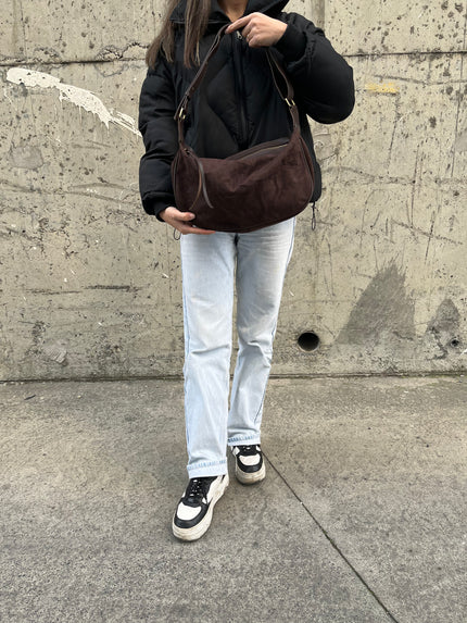 Willy Süet Omuz Çantası - Kahverengi